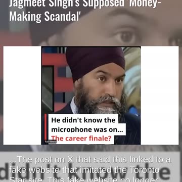 Fact Check: Toronto Star Did NOT Report About Jagmeet Singh's Supposed 'Money-Making Scandal'