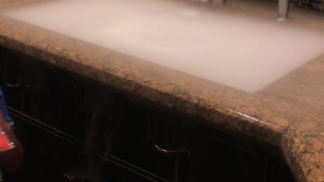 Dry Ice Flowing in Sink