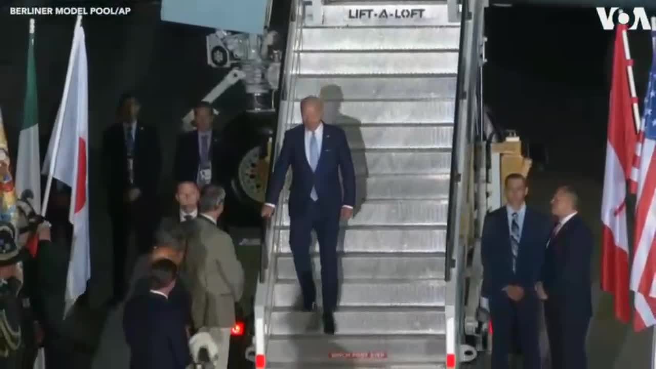 President Biden has arrived in Munich to attend the G7 summit in the alpine town of Garmisch. At 2