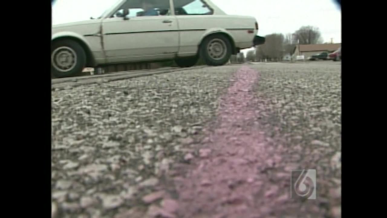 February 11, 2000 - Spencer, Indiana Uses Pink Spray Paint to Mark Town Boundaries