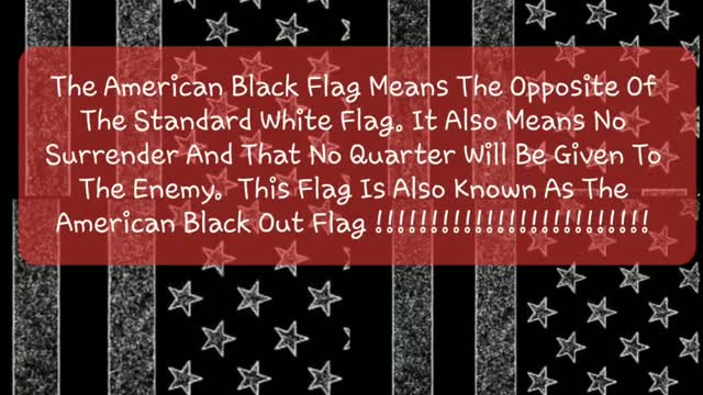 Black American Flags Going Up Around The Country