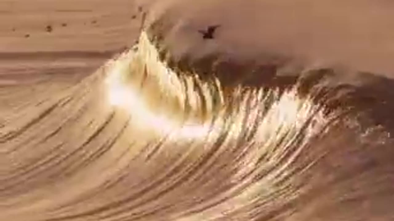 the sun sparkles the waves