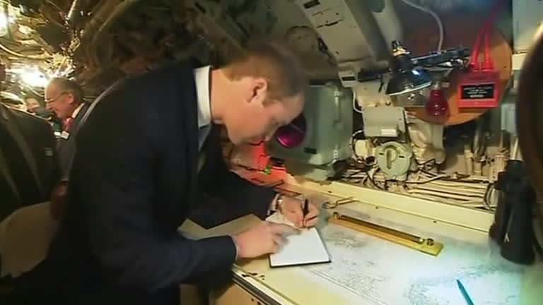 Prince William Visits Restored Submarine.