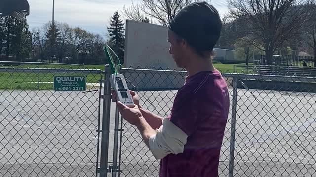 Matt Landman Measuring Cell Tower Radiation at an Elementary School!