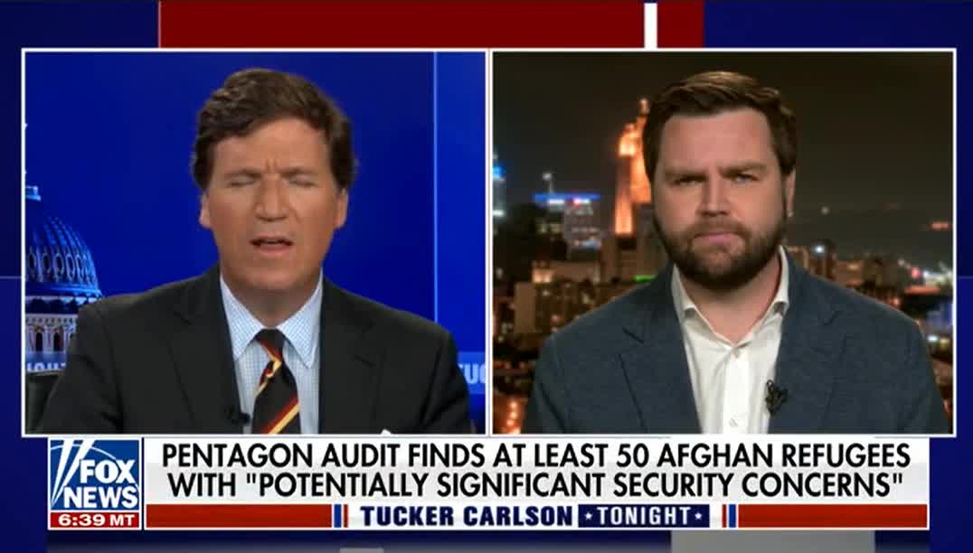 Tucker and JD Vance -- Washington focused on Ukraine border while Ignoring US Southern Border