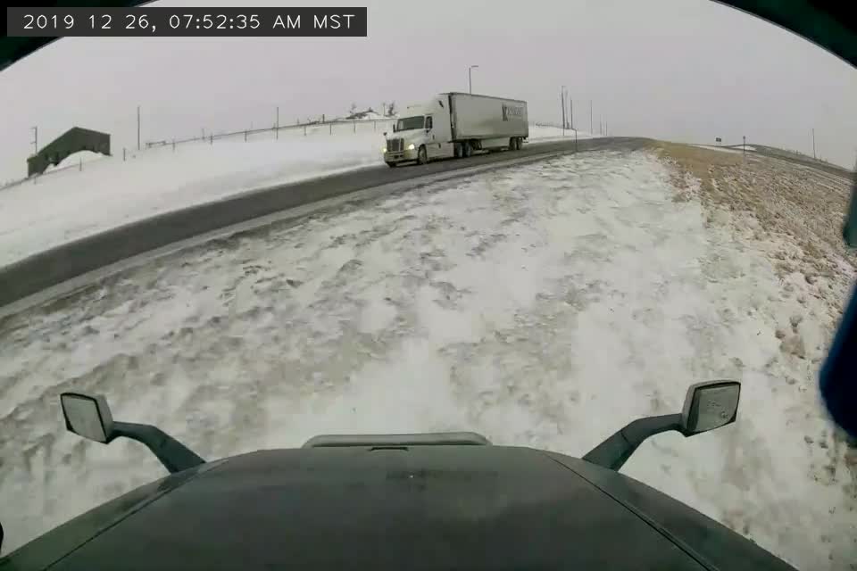 Sliding Semis Narrowly Avoid Head On Collision