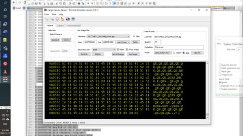 Satellite protocol simulator demo for Cargo Camera