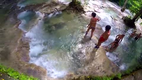 Climbing Dunn's River Falls Jamaica's most