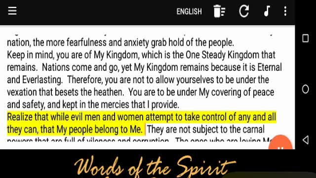 Words of the Spirit. Aug 28 2022