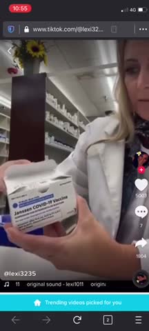 Pharmacist Opens J&J Vaccine and the insert is blank