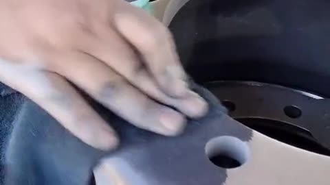 Car wheel surface polishing