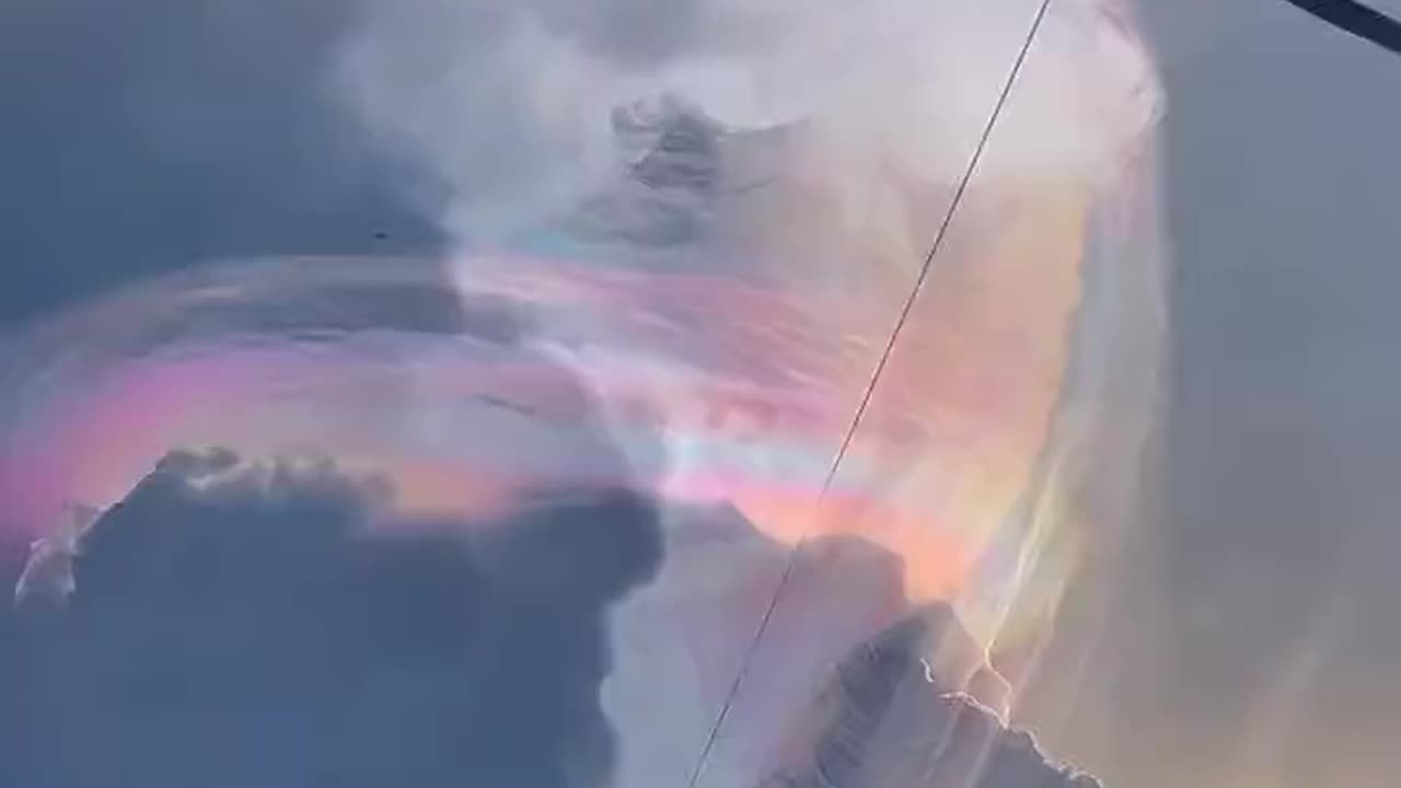 It's a Chembow☁️ Colorful chemtrails clouds