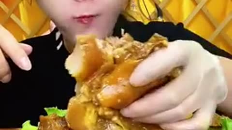 ASMR MUKBANG Spicy Food Burst So Delicious Yummy Food Chinese Eating Show Xiao Wei Mukbnag #1