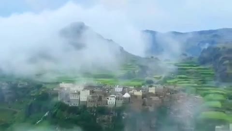 Village of alsharafa in Yemen