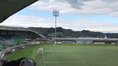 Soccer Coach Scores Goal From Outside Stadium and Wins Bet