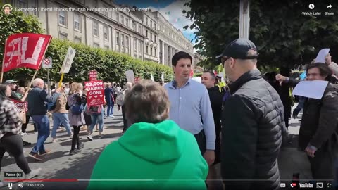 Crazed pro-immigrant man shouts at Niall McConnell at the Pro-Life Rally 6-07-24