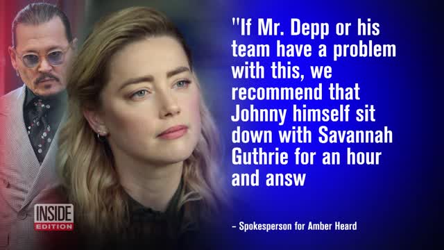 Amber Heard challenges Johnny Depp to give TV interview