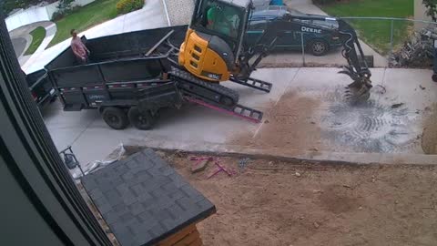 Loading Excavator Doesn't Go Great
