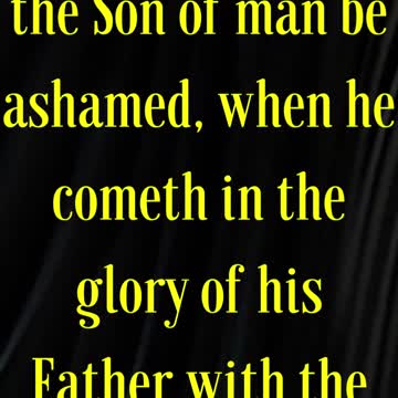 Jesus Said Whosoever therefore shall be ashamed of me and of my words in this adulterous...