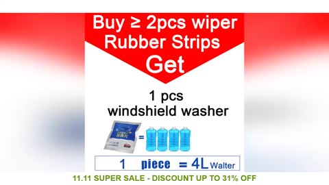 KAWOO Car Vehicle Insert Rubber strip Wiper Blade (Refill) 8mm Soft 14" 16" 17" 18" 19" 20" 21" 22"