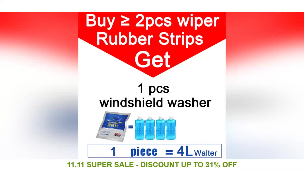 KAWOO Car Vehicle Insert Rubber strip Wiper Blade (Refill) 8mm Soft 14" 16" 17" 18" 19" 20" 21" 22"