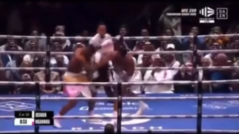 Anthony Joshua knocks out Francis Ngannou