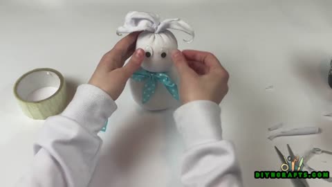 DIY Easter Sock Bunny Decoration - DIYnCrafts.com