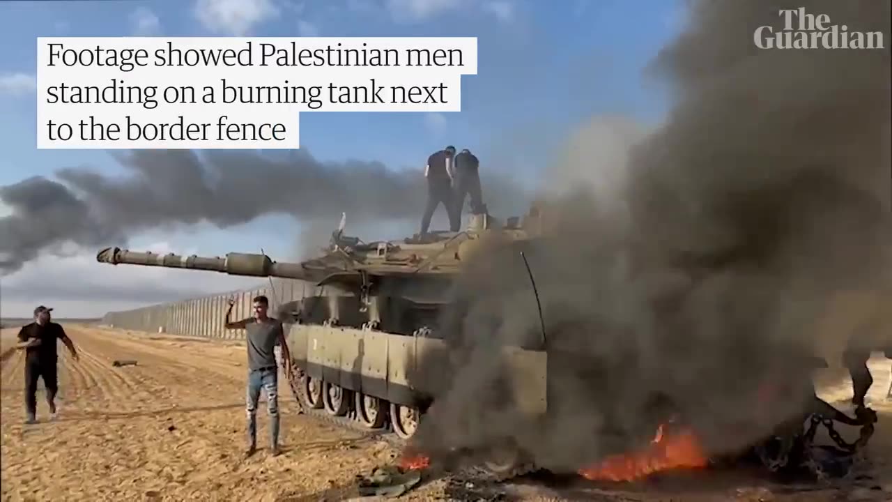 Israel is attacked by Hamas. Hamas is a army of Palestine