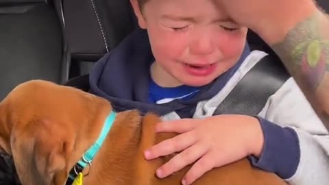 THIS IS WAY TOO CUTEوHE COULDN'T BELIEVE THE PUPPYWAS HIS!