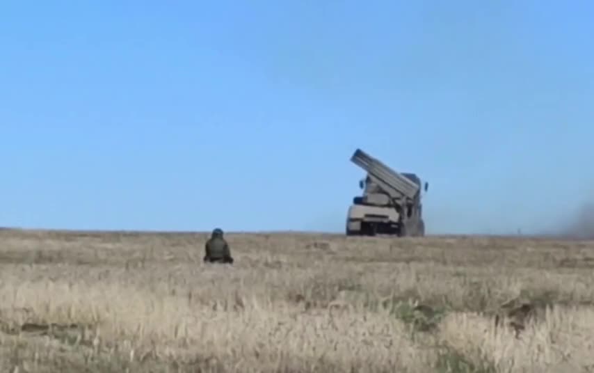 Russian Grads-K are working on the fortifications of the Armed Forces of Ukraine in the Donbas