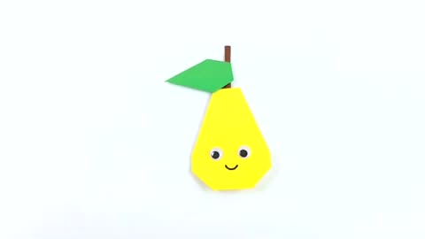 PEAR How to make a pear from paper Simple paper crafts