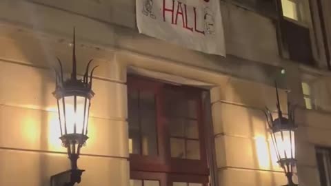 Columbia protesters break windows, refusing to shut down their pro-Hamas protest.