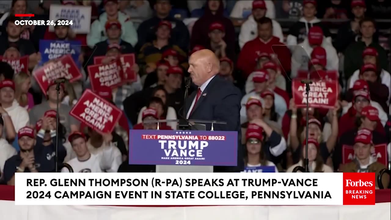 'Harris's Record Has Been A Disaster For Pennsylvania'- Glenn Thompson Speaks At Trump PA Rally