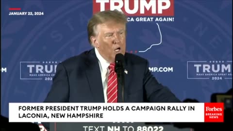 President Trump in Laconia New Hampshire January 22nd 2024