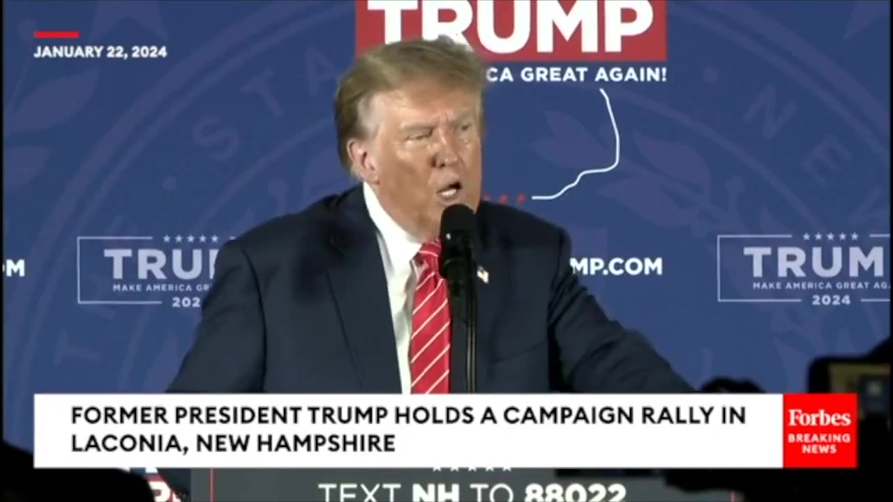 President Trump in Laconia New Hampshire January 22nd 2024