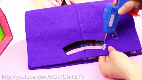 DIY BAG TUTORIAL NO SEW CUTE PURSE EASY