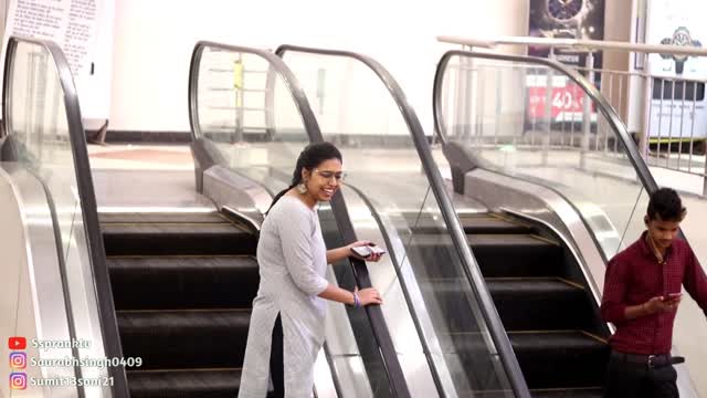 Touching Someone Else's Hands😂on the Escalator Prank Part 3 |/ Epic Reactions |/ Sspranktv