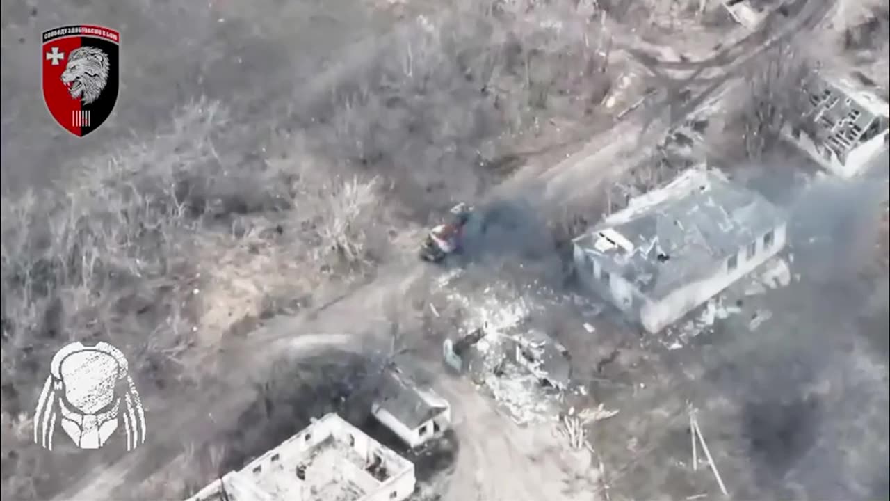 Russian MRLS Detonates after Ukrainian Drone Strike