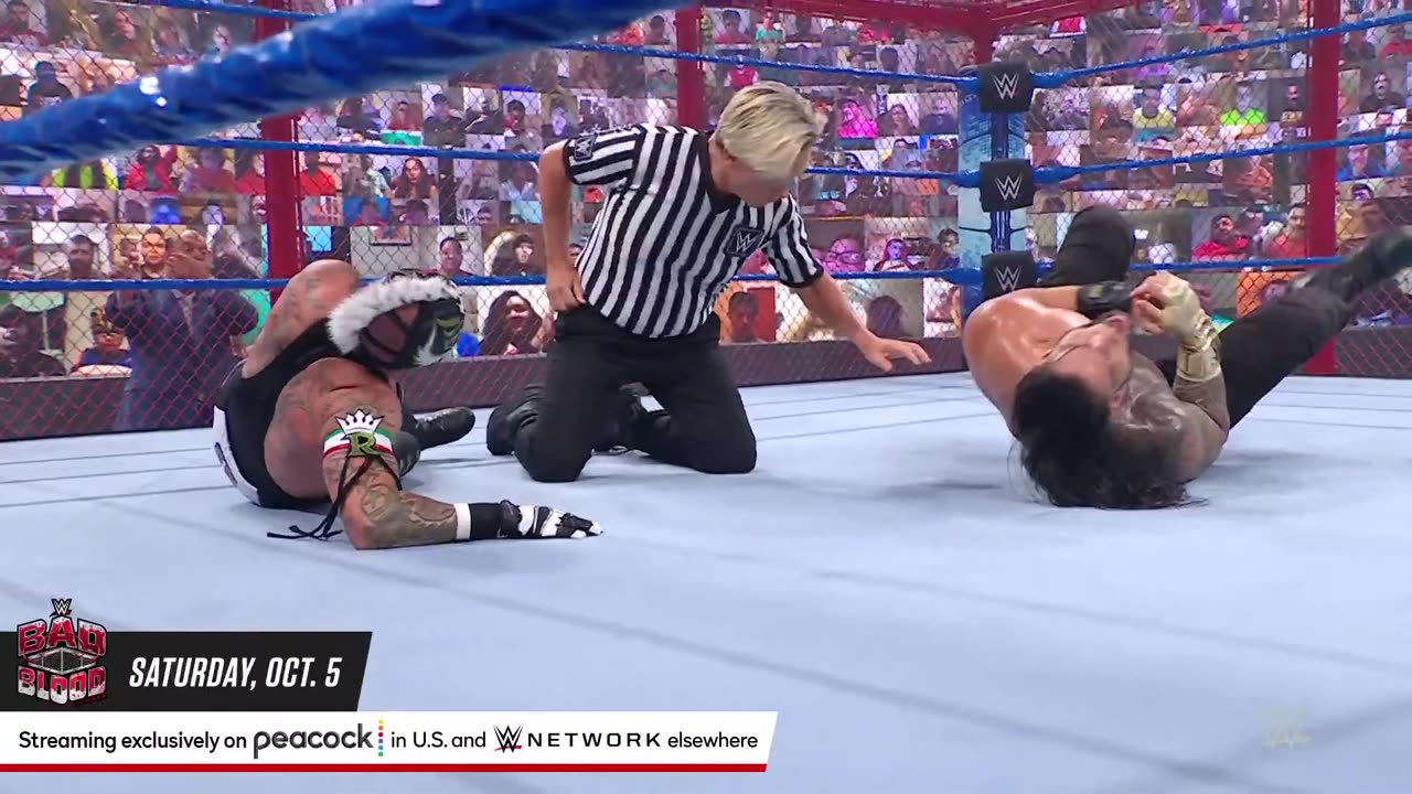 FULL MATCH- Roman Reigns vs. Rey Mysterio Universal Title Hell in a Cell Match- SmackDown 2021