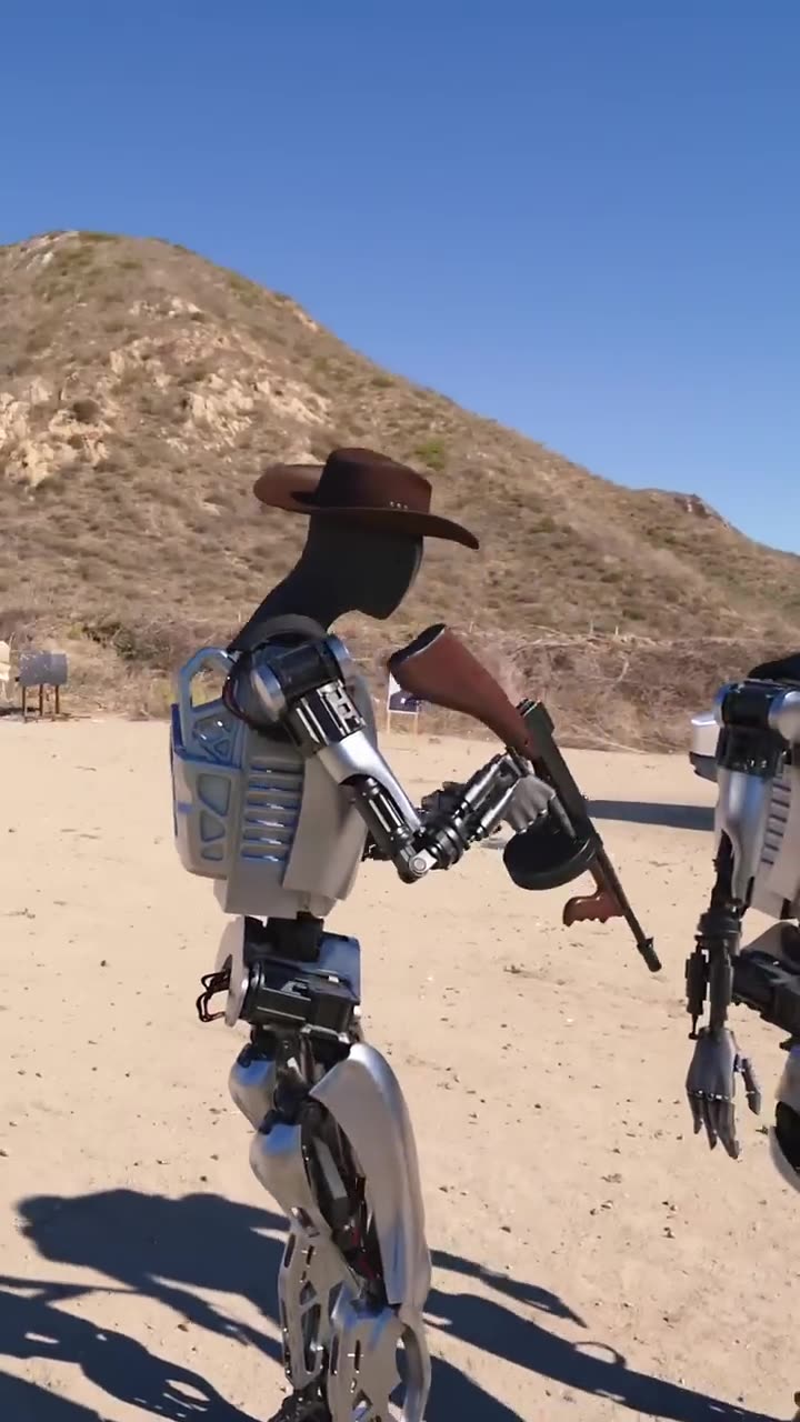 Robots Testing The Bulletproof Cybertruck