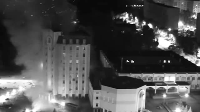 The moment of the attack of the AFU on the administration building of Energodar on video