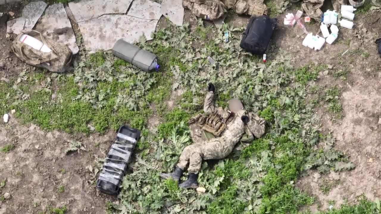 Destroyed fortified area of Ukrainian nationalists and AFU