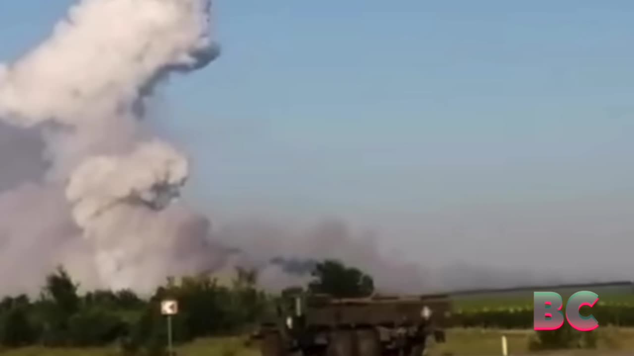 Ukrainian drone triggers warehouse explosions in Russia