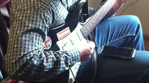pierce plays guitar
