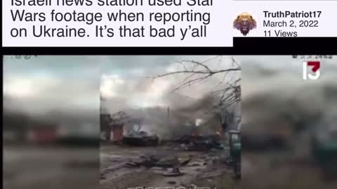 News using star wars footage to push war fear