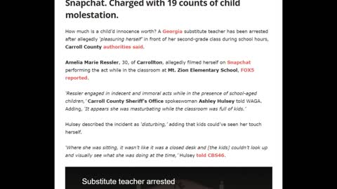 Georgia Teacher pleasures herself in classroom of 2nd Graders. 😡