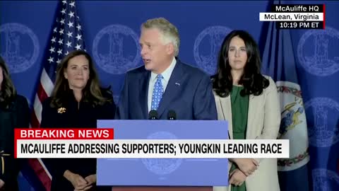 CNN Cuts to Commercial the Second McAuliffe Begins Speaking