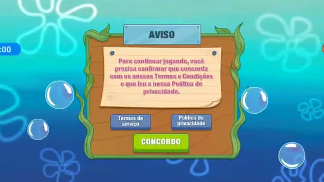 Testando o game Bob esponja cozinha cascuda