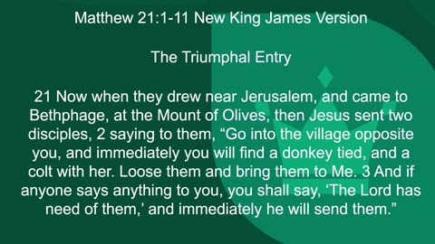 Day 15: The Triumphal Entry