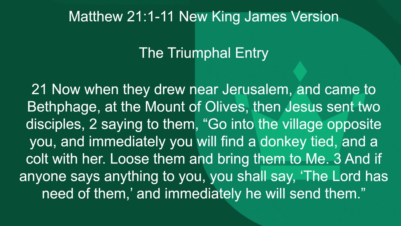 Day 15: The Triumphal Entry